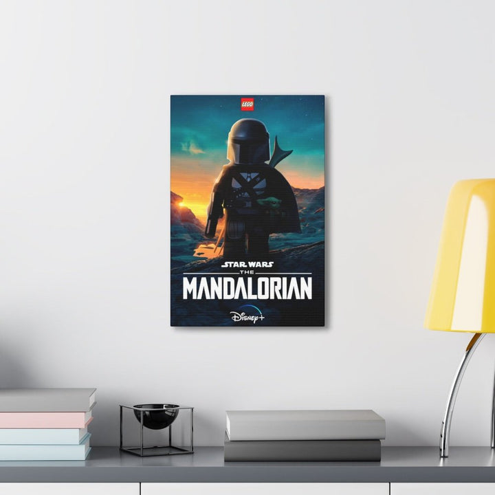 Mandalorian LEGO Movie Wall Art Canvas Art With Backing. Jurassic Bricks