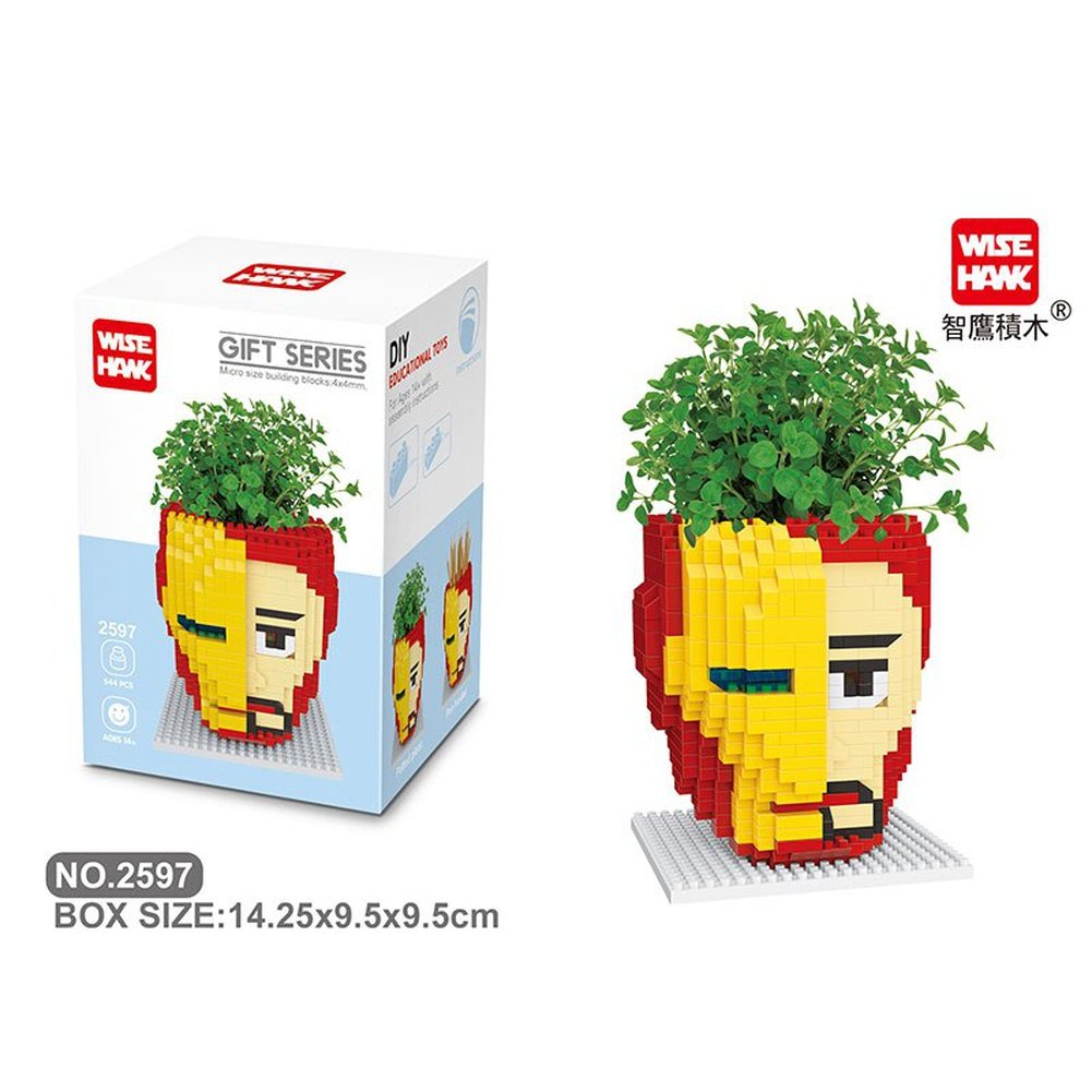 MOC NON  Micro Blocks Building Toy Bricks Funny Seeding Grow Plant 3D Model Kit Assembly Pen Box Educational toys  Kids