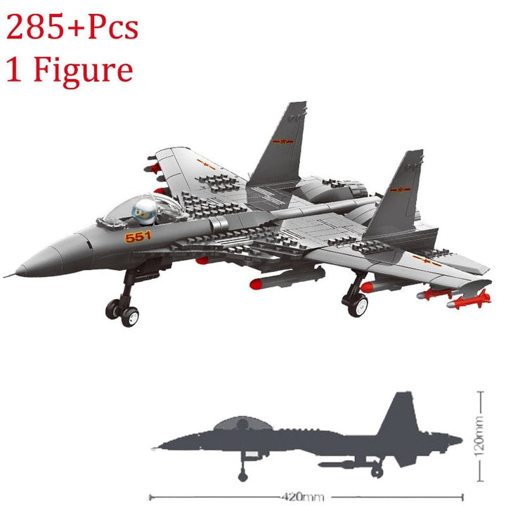 Military F/A-18E Super BumbleBee Strike Hornet Fighter Plane Building Blocks War Bricks Classic Model Educational Kids MOC Toys Jurassic Bricks