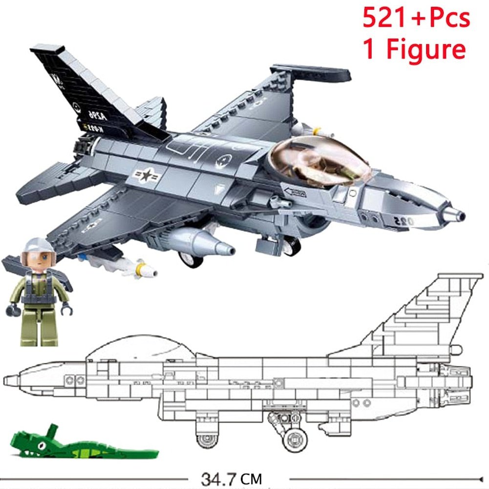 Military F/A-18E Super BumbleBee Strike Hornet Fighter Plane Building Blocks War Bricks Classic Model Educational Kids MOC Toys Jurassic Bricks