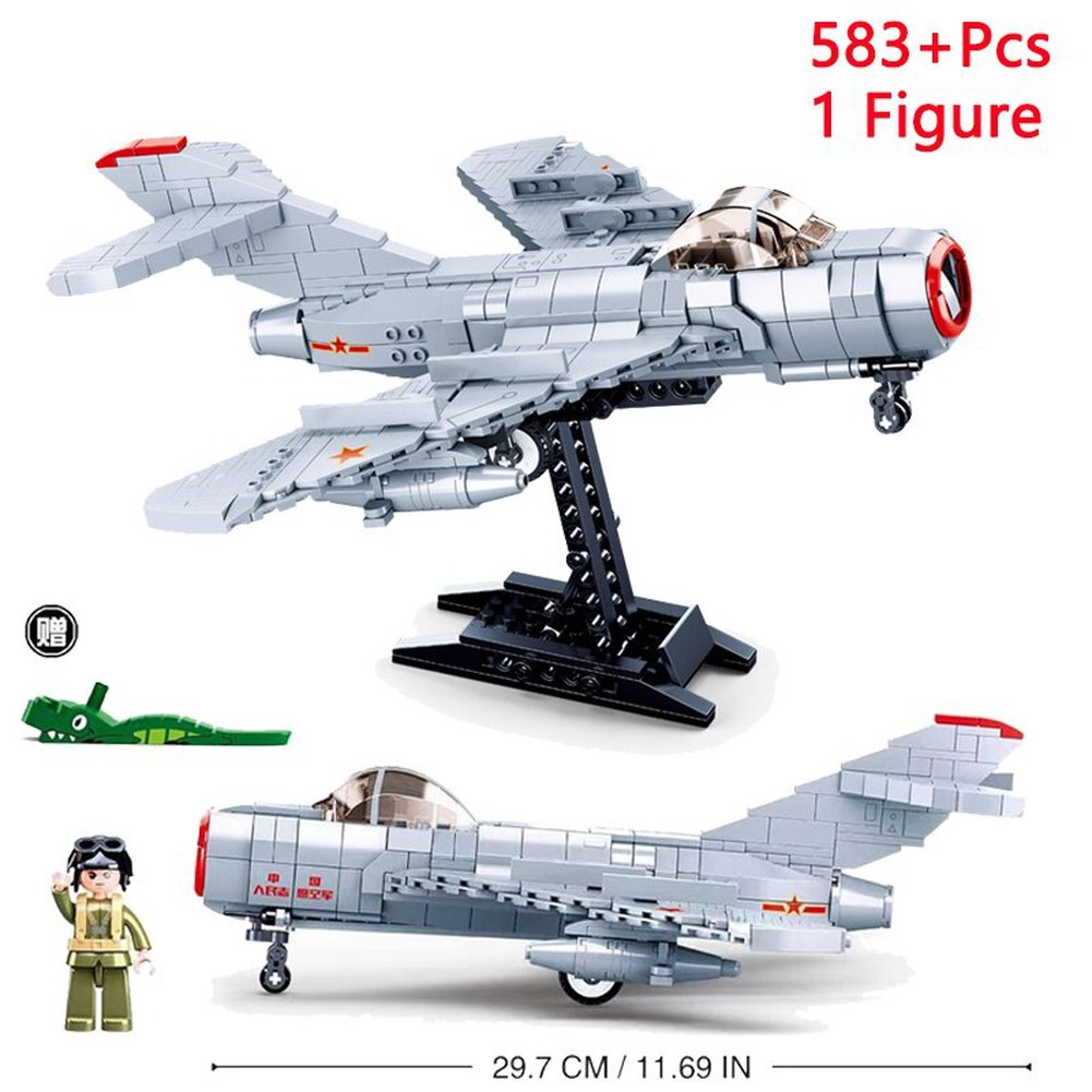 Military F/A-18E Super BumbleBee Strike Hornet Fighter Plane Building Blocks War Bricks Classic Model Educational Kids MOC Toys Jurassic Bricks