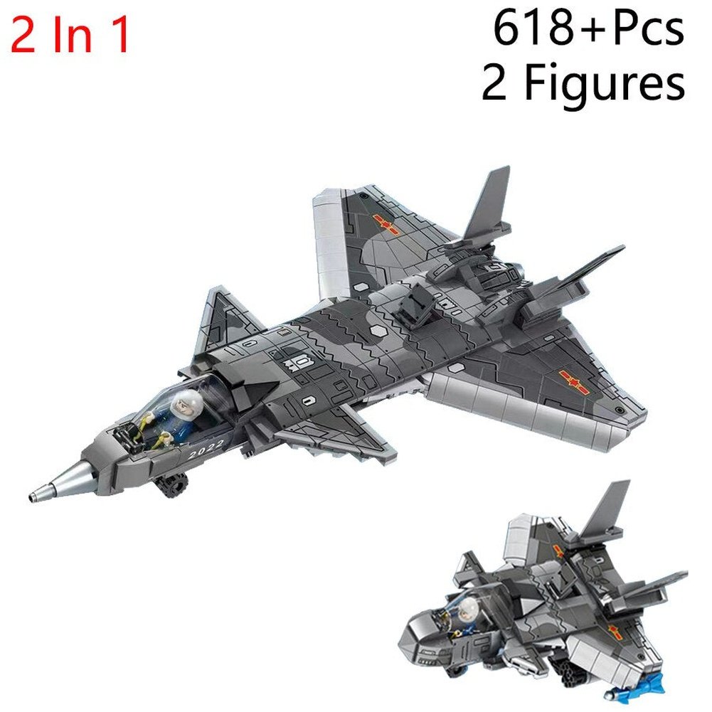 Military F/A-18E Super BumbleBee Strike Hornet Fighter Plane Building Blocks War Bricks Classic Model Educational Kids MOC Toys Jurassic Bricks