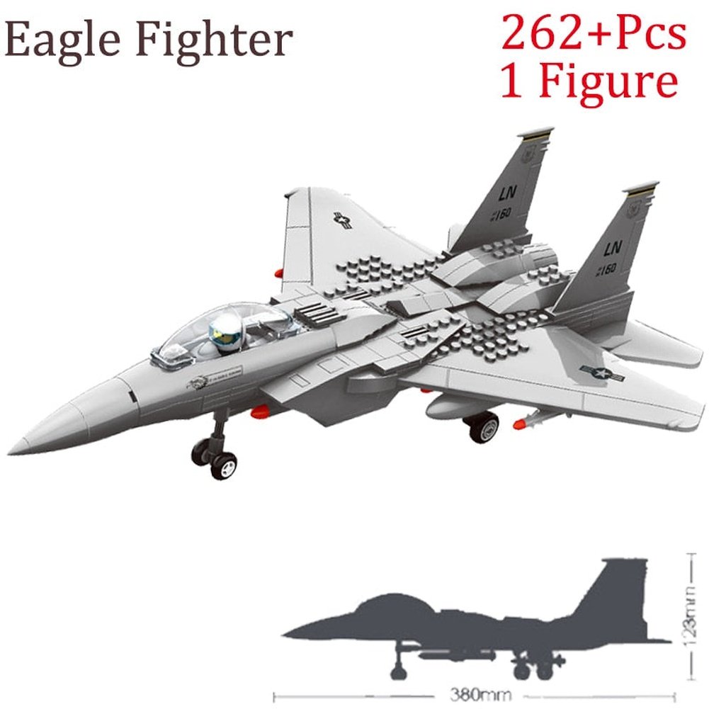 Military F/A-18E Super BumbleBee Strike Hornet Fighter Plane Building Blocks War Bricks Classic Model Educational Kids MOC Toys Jurassic Bricks