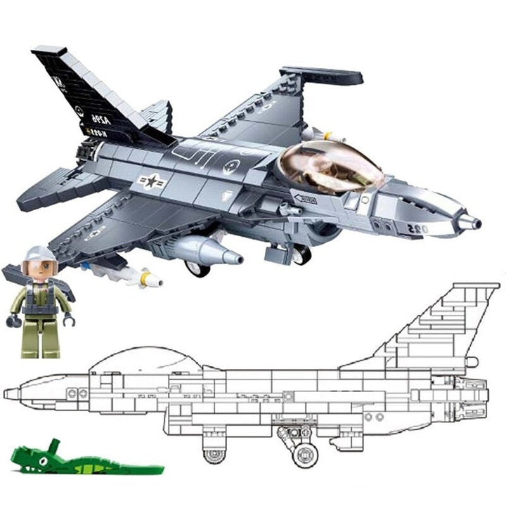 Military King of Jaeger AH-1Z VIPER Gunship Armed Helicopter Building Blocks Kit Bricks Classic Model Toys for Kids Gifts Jurassic Bricks