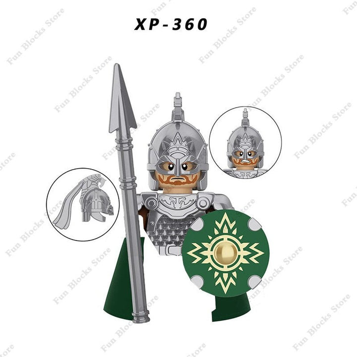 Military Minfigure Minifig Medieval Figures Building Blocks Roman Spartan Soldier Bricks Helmet Sword Accessories MOC Gifts Toys Jurassic Bricks