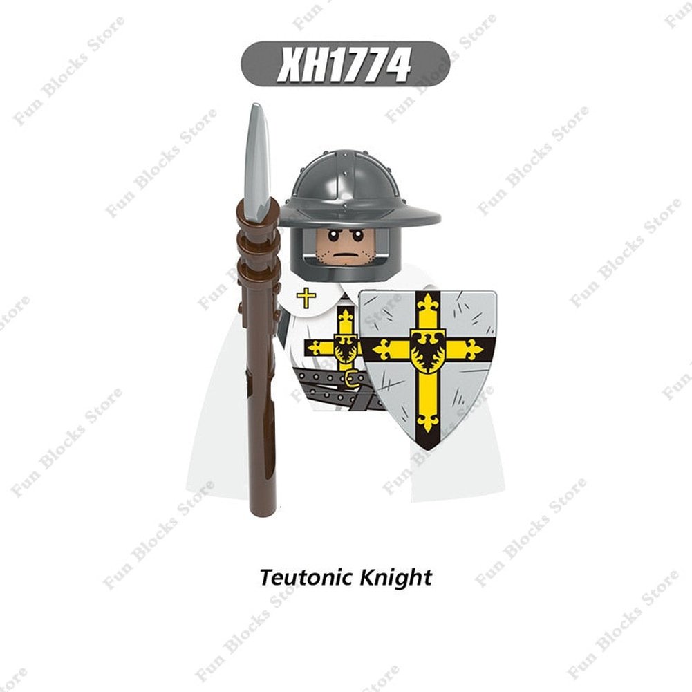 Military Minfigure Minifig Medieval Figures Building Blocks Roman Spartan Soldier Bricks Helmet Sword Accessories MOC Gifts Toys Jurassic Bricks