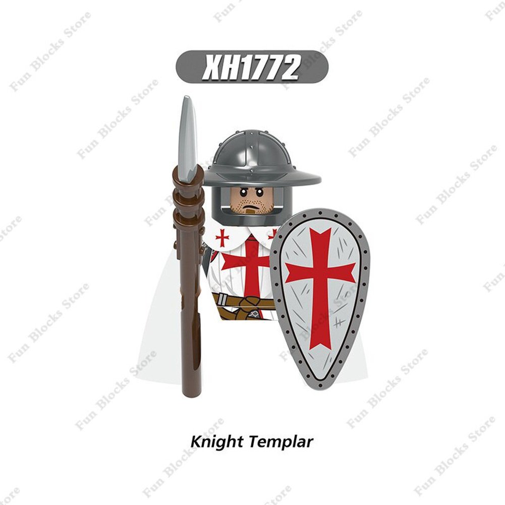 Military Minfigure Minifig Medieval Figures Building Blocks Roman Spartan Soldier Bricks Helmet Sword Accessories MOC Gifts Toys Jurassic Bricks