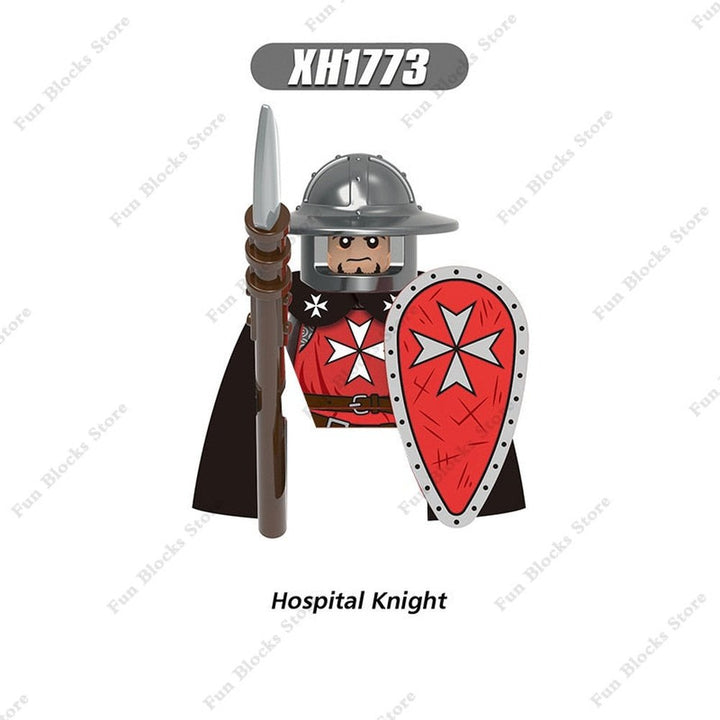 Military Minfigure Minifig Medieval Figures Building Blocks Roman Spartan Soldier Bricks Helmet Sword Accessories MOC Gifts Toys Jurassic Bricks