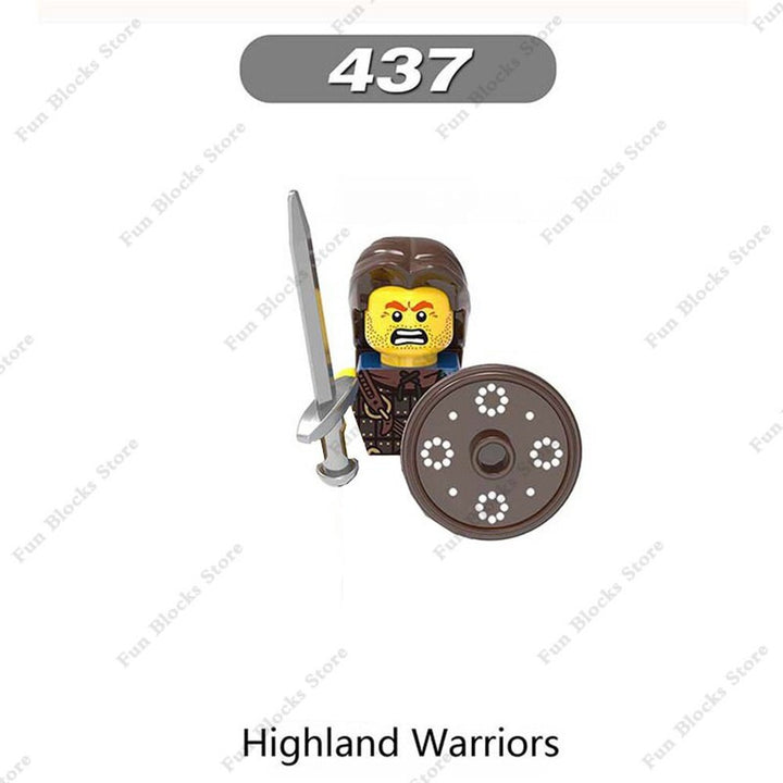 Military Minfigure Minifig Medieval Figures Building Blocks Roman Spartan Soldier Bricks Helmet Sword Accessories MOC Gifts Toys Jurassic Bricks