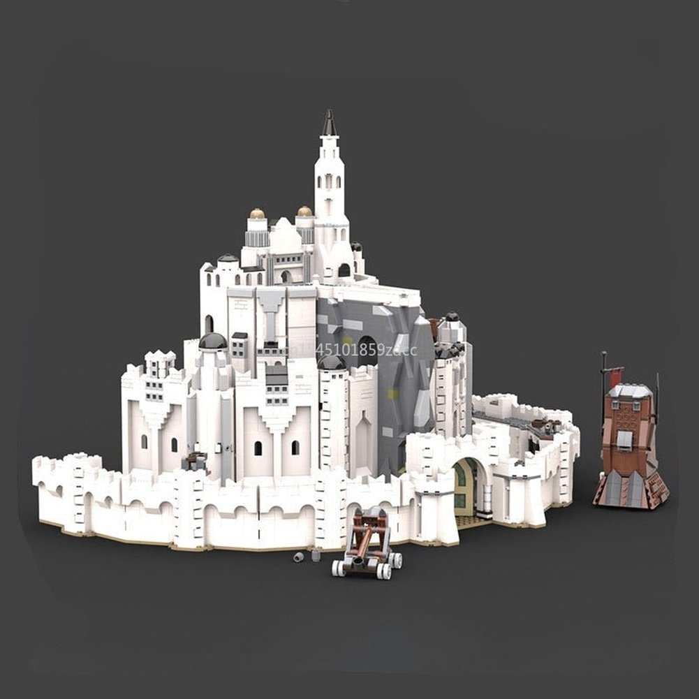 Moc Magic Movies Castles The White City Building Block Set Architecture MOC-104144 Bricks Model Constructor Toys Children Gifts Jurassic Bricks