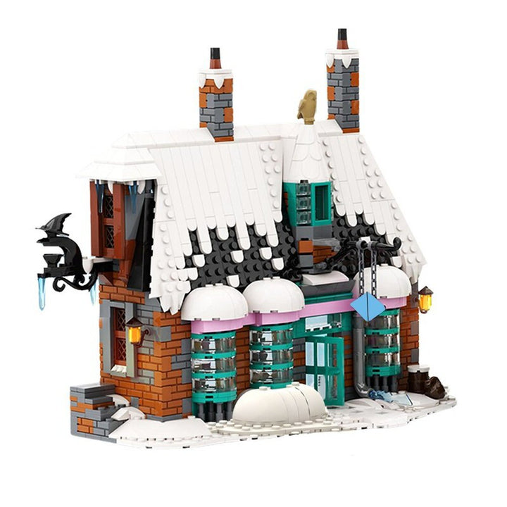 Moc Magice World Hogsmeade Village Wizard Village Building Blocks Set City Architecture Street View House Bricks Toys Kid Gifts Jurassic Bricks