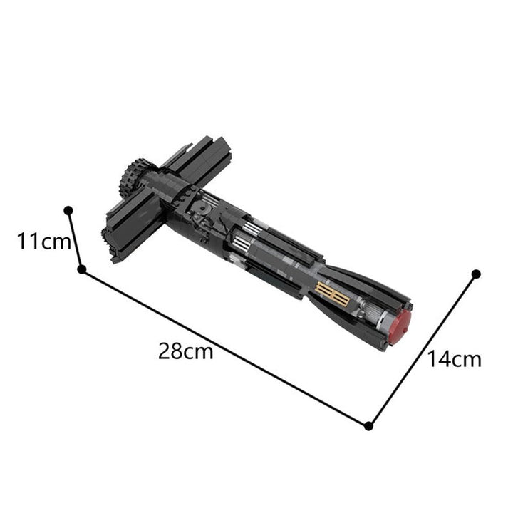 MOC NON  Moc Space War Lightsabered Series Classic Movie Soldier Weapon Building Block Assembly Model Creative Weapon Kids Toy