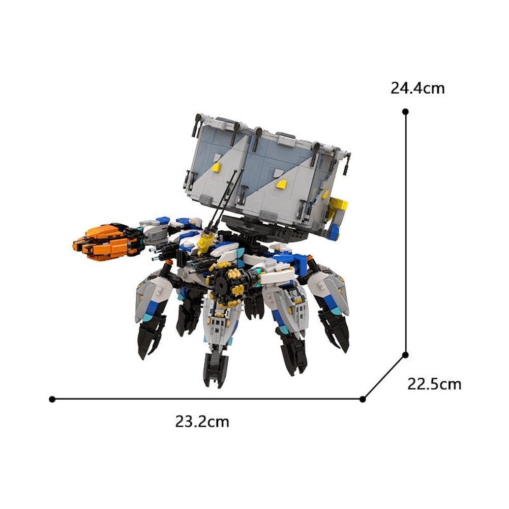 MOC NON  Moc horizon Zero Dawned Shell Walker wide-headed beast bricks building blocks Game action Figure Mech Monster Dragon toys