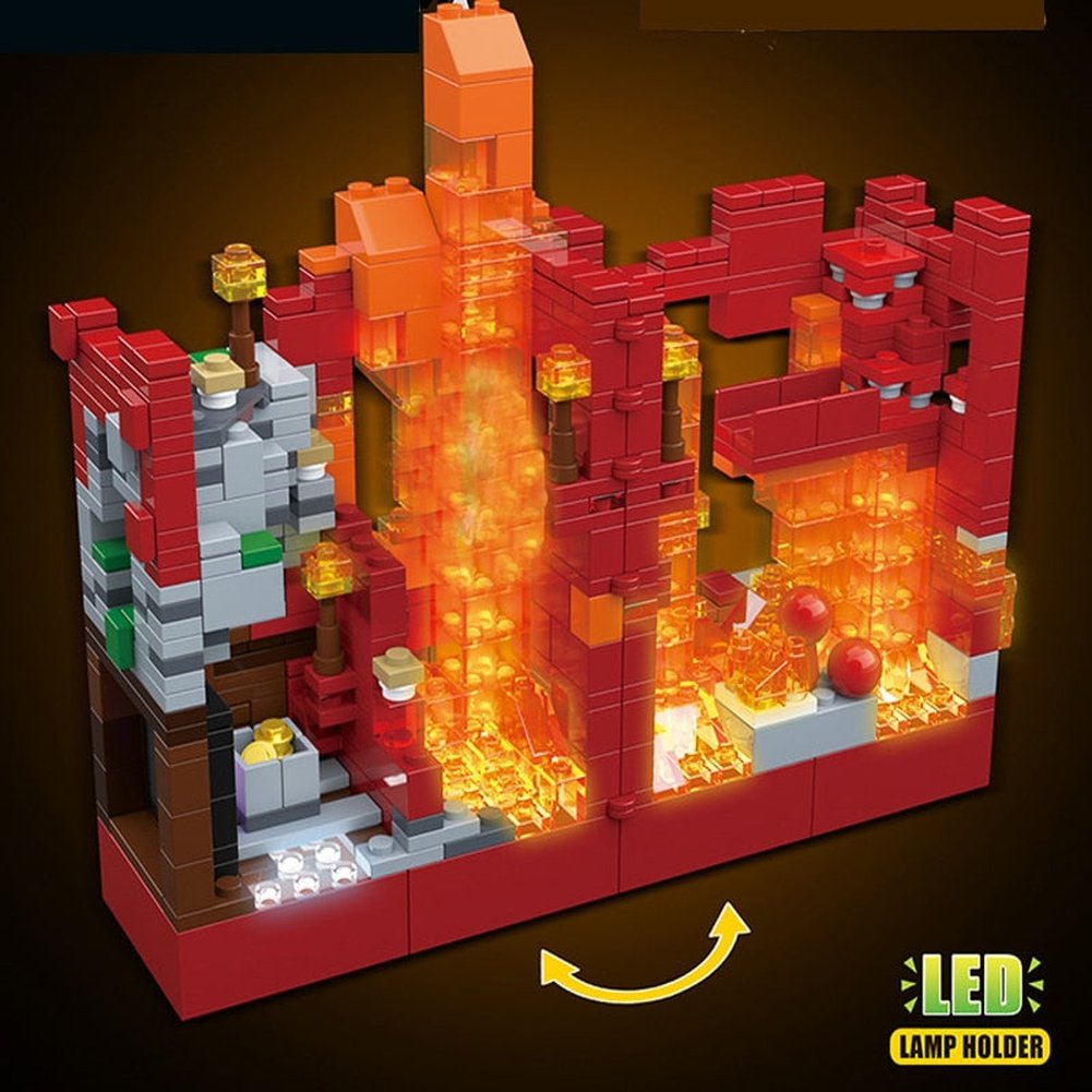 My MOC Fire Room Building Blocks Kit Bricks World Classic Creative Assembling Educational Kids Toys Boys For Children Gift Jurassic Bricks