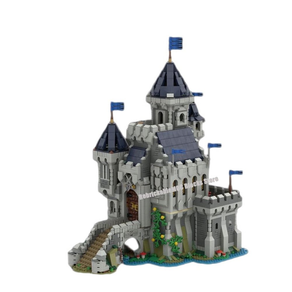 MOC  Compatible  NEW 3275PCS MOC European Medieval Black Falcon Knight's Castle DIY 's Toys    Building Blocks 31120