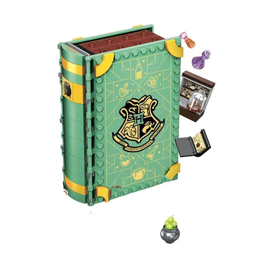 NEW Harris School Magic Castle Book Building Block Magical Knights Forbidden Forest Potterly Brick Toys For Kid Children Gifts Jurassic Bricks