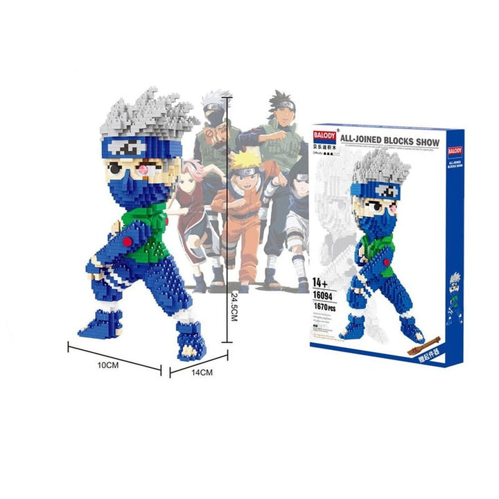 Naruto Series Of Micro-Particle Building Blocks Creative Puzzle Assembly Toy Kakashi Naruto Sasuke Educational Anime Model Toy Jurassic Bricks