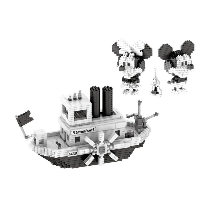 New 751 pcs building block toy Disney Mickey Minnie ship model building block girl boy toy gift Jurassic Bricks