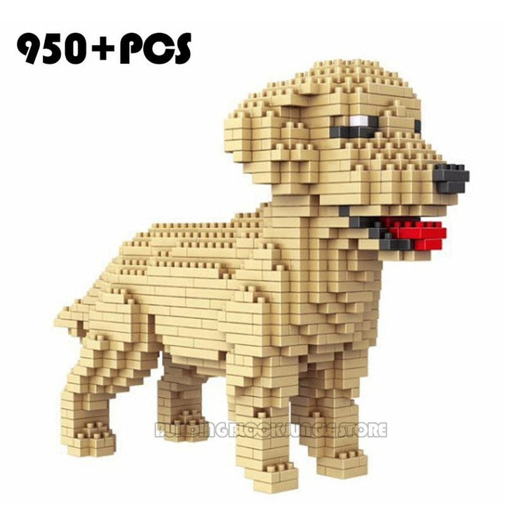 New Cartoon Dog Mini Block Beagle Hound Schnauzer Dachshund Sheepdog DIY Building Brick Toy For Kids Box Gift Jurassic Bricks