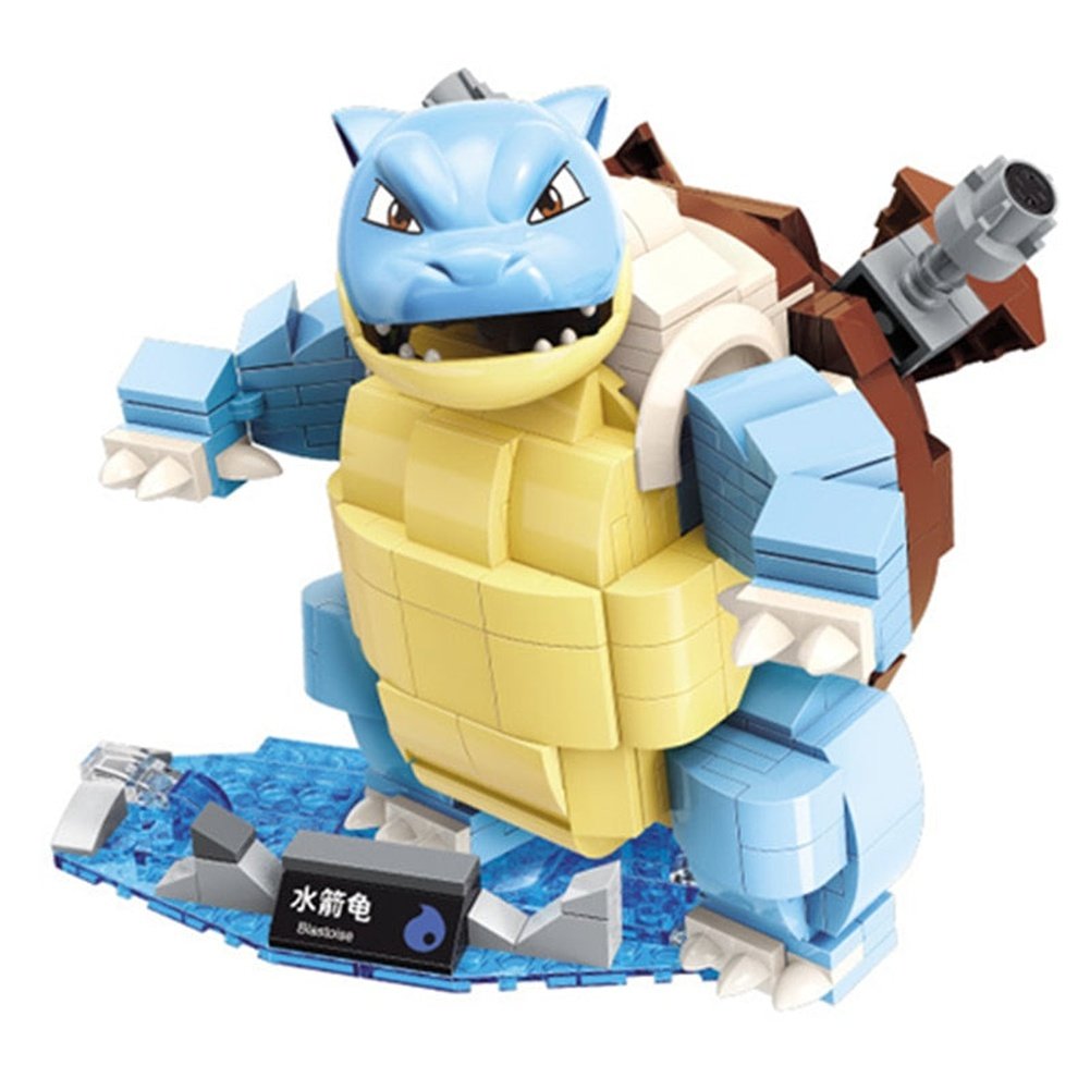 New Classic Anime Pokemon Center House Pikachu Greninja Mewtwo Charizard Venusaur Building Blocks Bricks Sets Model DIY Toy Gift Jurassic Bricks