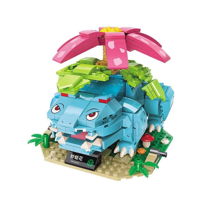 New Classic Anime Pokemon Center House Pikachu Greninja Mewtwo Charizard Venusaur Building Blocks Bricks Sets Model DIY Toy Gift Jurassic Bricks