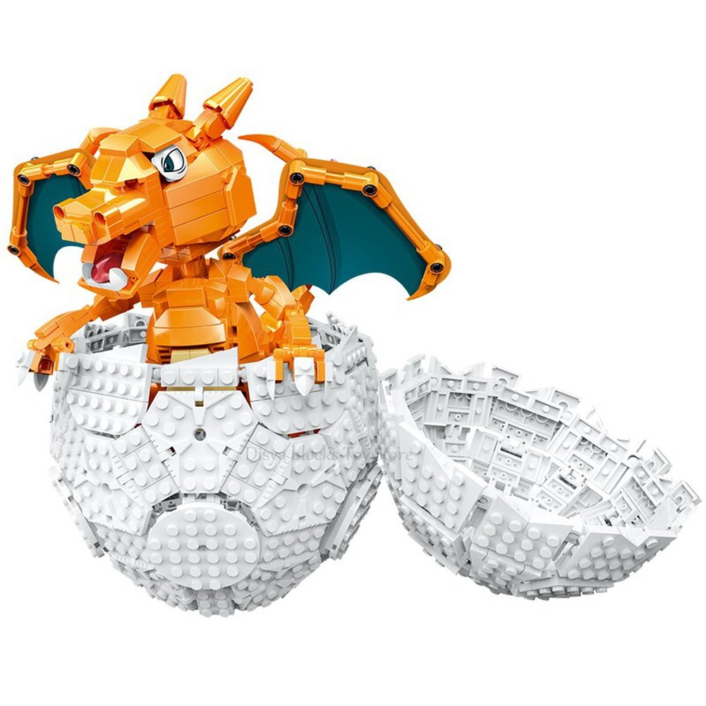 MOC NON LEGO New Classic Anime Pokemon Center House Pikachu Greninja Mewtwo Charizard Venusaur Building Blocks Bricks Sets Model DIY Toy