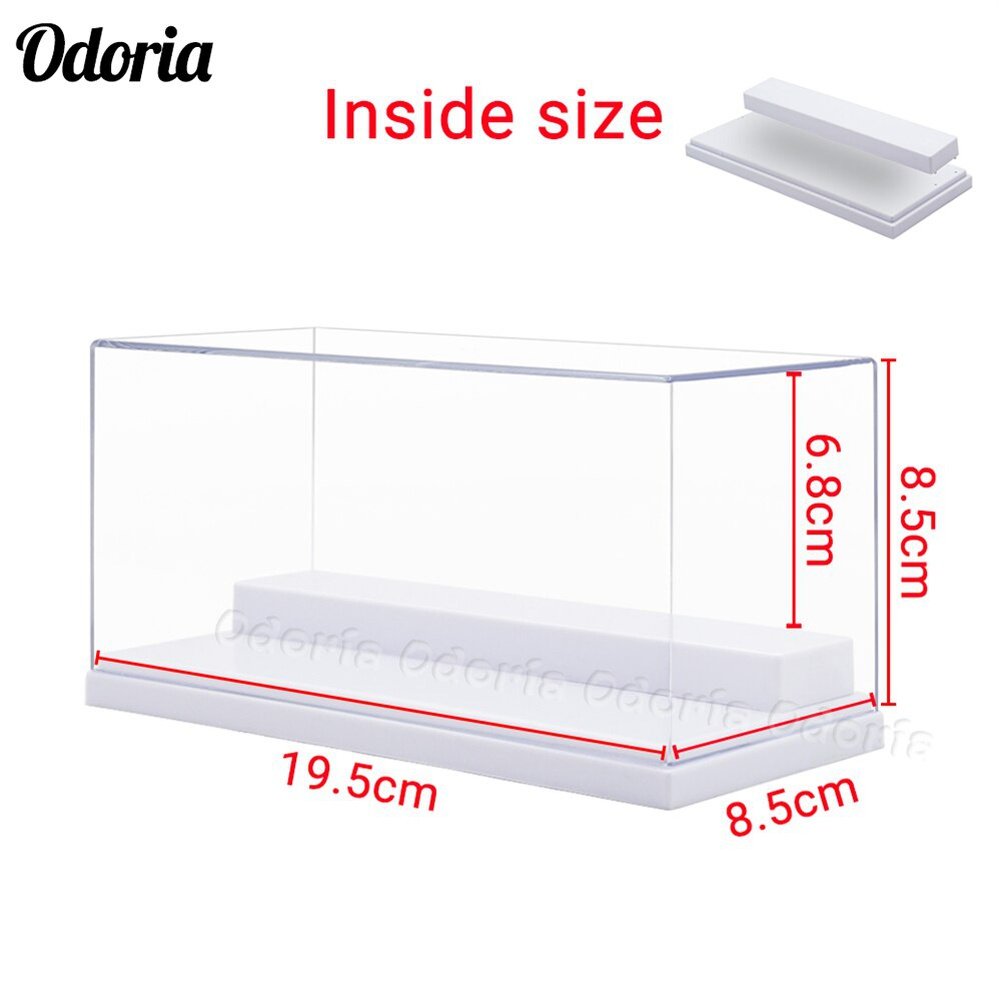 Odoria 1/2/3/4 Steps Acrylic Display Case Large Dustproof Clear Box Cabinet for 1/87 1/35 Action Figures Collectibles Model Jurassic Bricks