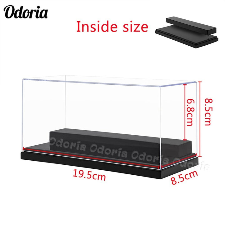 Odoria 1/2/3/4 Steps Acrylic Display Case Large Dustproof Clear Box Cabinet for 1/87 1/35 Action Figures Collectibles Model Jurassic Bricks