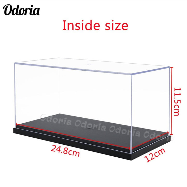 Odoria 1/2/3/4 Steps Acrylic Display Case Large Dustproof Clear Box Cabinet for 1/87 1/35 Action Figures Collectibles Model Jurassic Bricks