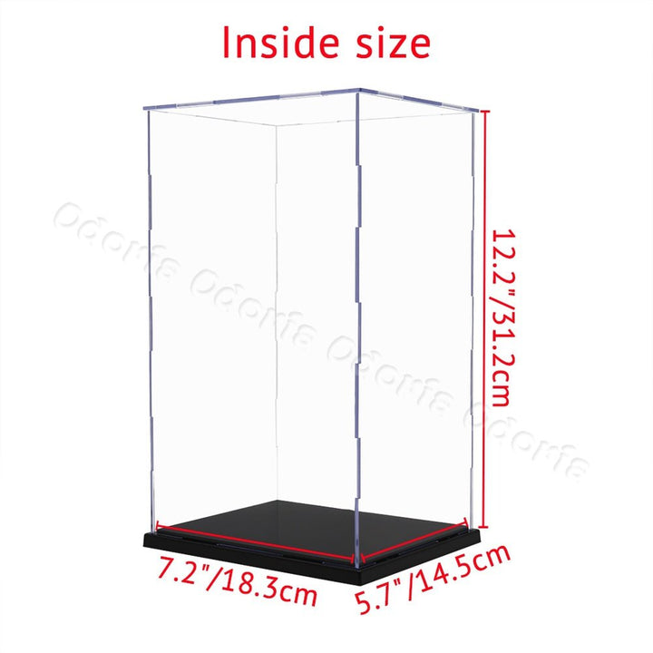 Odoria 21/24/31/37/40cm Acrylic Display Case Large Dustproof Clear Box Cabinet 1/87 1/35 Action Figures Collectibles Model Doll Jurassic Bricks