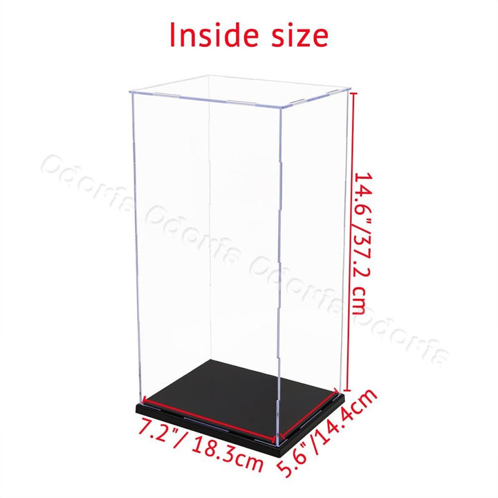 Odoria 21/24/31/37/40cm Acrylic Display Case Large Dustproof Clear Box Cabinet 1/87 1/35 Action Figures Collectibles Model Doll Jurassic Bricks