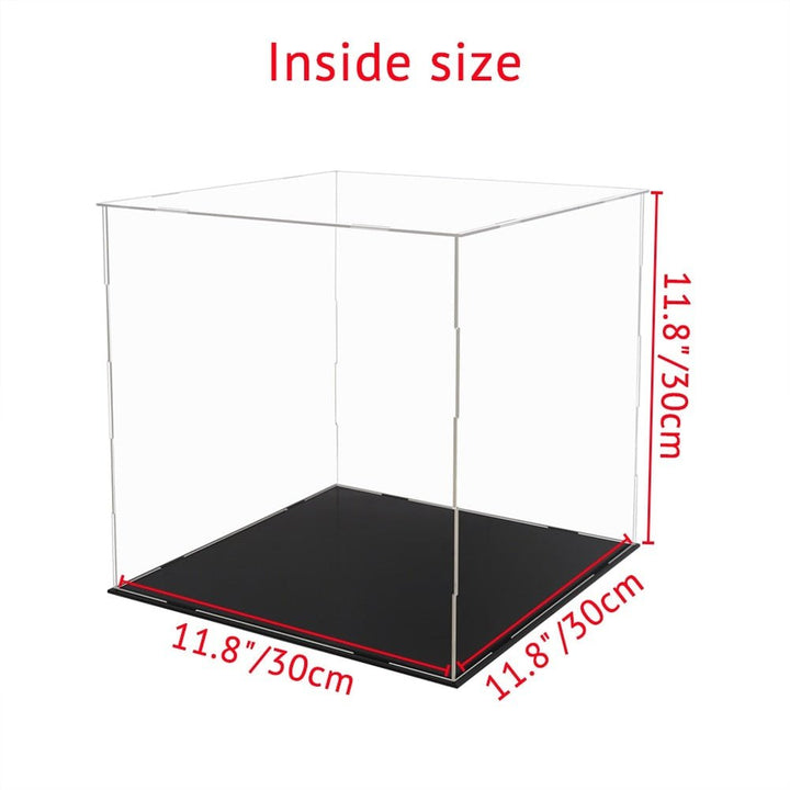 Odoria 30/35/43/52/56cm Large Acrylic Display Case Dustproof Clear Box Cabinet for Action Figure Collectibles Model Doll Scale Jurassic Bricks