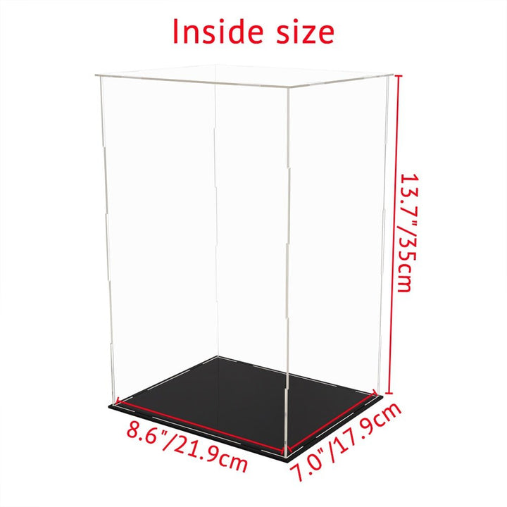 Odoria 30/35/43/52/56cm Large Acrylic Display Case Dustproof Clear Box Cabinet for Action Figure Collectibles Model Doll Scale Jurassic Bricks