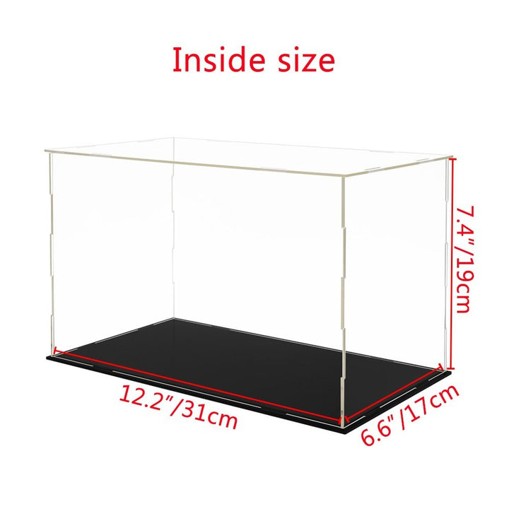 Odoria 30/35/43/52/56cm Large Acrylic Display Case Dustproof Clear Box Cabinet for Action Figure Collectibles Model Doll Scale Jurassic Bricks