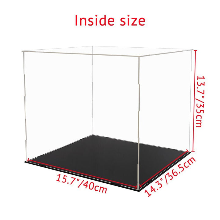 Odoria 30/35/43/52/56cm Large Acrylic Display Case Dustproof Clear Box Cabinet for Action Figure Collectibles Model Doll Scale Jurassic Bricks