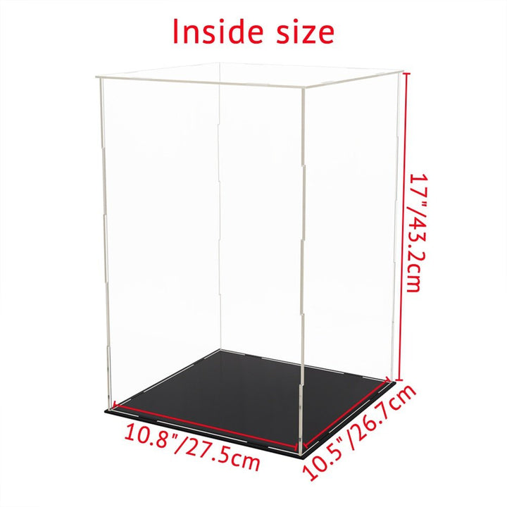 Odoria 30/35/43/52/56cm Large Acrylic Display Case Dustproof Clear Box Cabinet for Action Figure Collectibles Model Doll Scale Jurassic Bricks