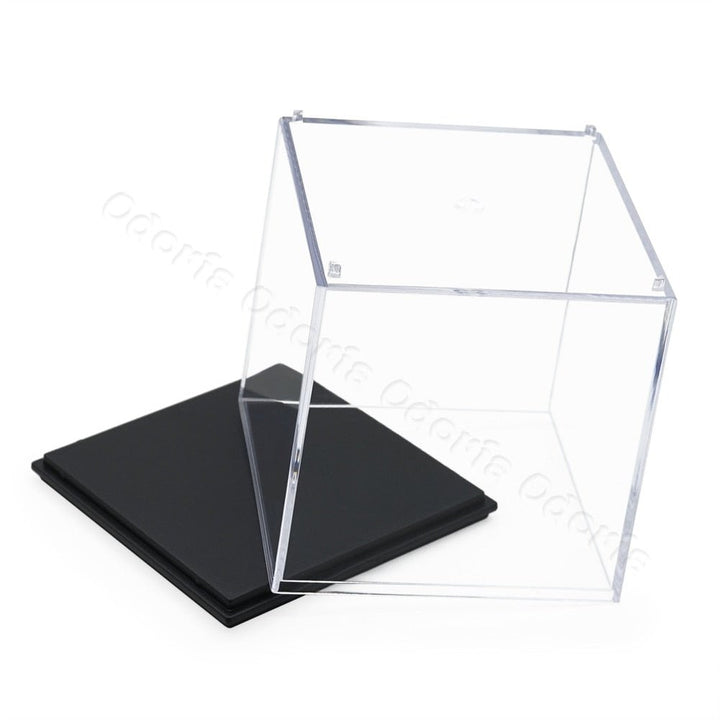 Odoria 7/9/14cm Small Acrylic Display Case Dustproof Clear Cube Box Anime Action Mini Figures Collectibles Doll 1:64 Car Model Jurassic Bricks