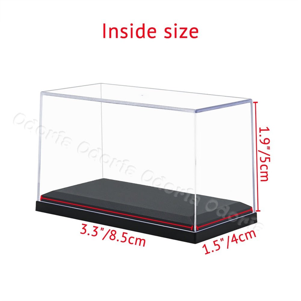 Odoria 7/9/14cm Small Acrylic Display Case Dustproof Clear Cube Box Anime Action Mini Figures Collectibles Doll 1:64 Car Model Jurassic Bricks