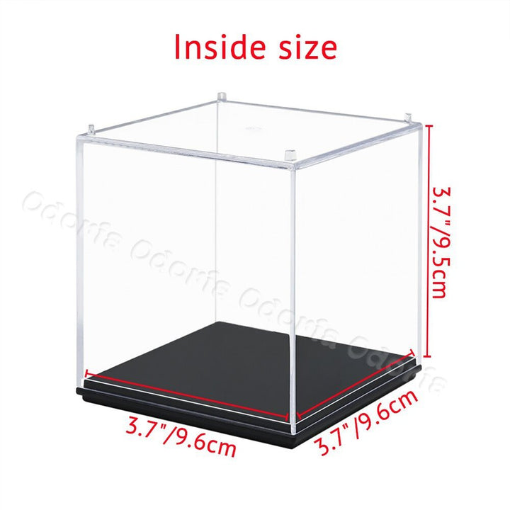 Odoria 7/9/14cm Small Acrylic Display Case Dustproof Clear Cube Box Anime Action Mini Figures Collectibles Doll 1:64 Car Model Jurassic Bricks