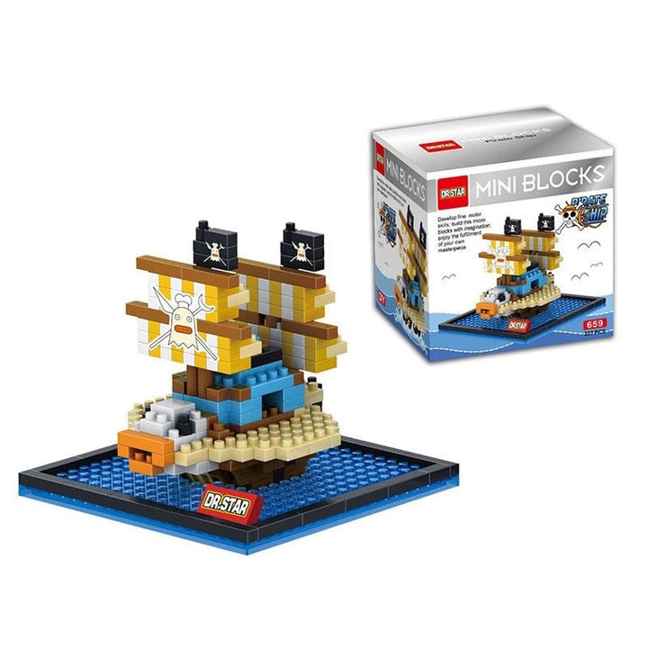 One Piece Pirate Ship Series Building Blocks Bricks Anime Figure Mini Action Figures Education Game Toys Kids Birthday Gifts Jurassic Bricks