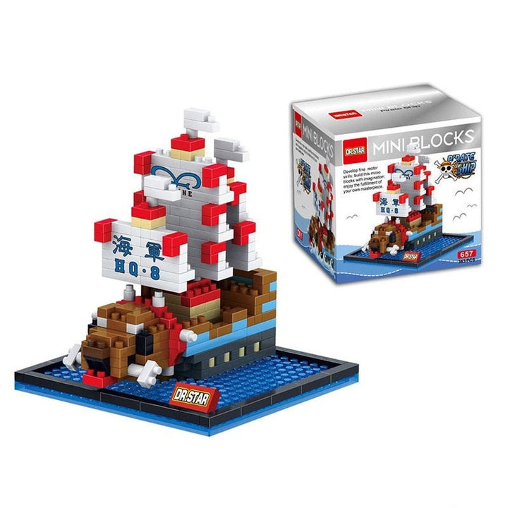 One Piece Pirate Ship Series Building Blocks Bricks Anime Figure Mini Action Figures Education Game Toys Kids Birthday Gifts Jurassic Bricks