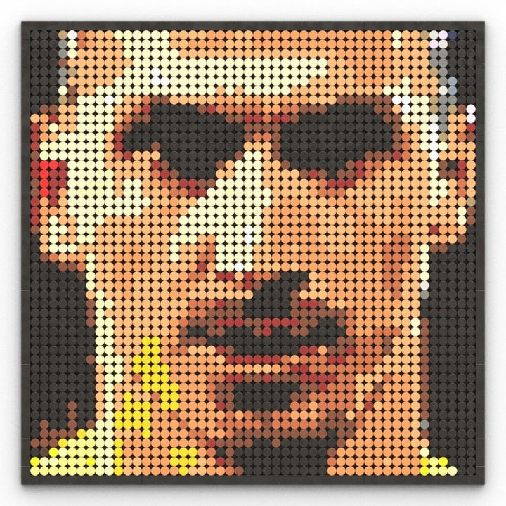 Pixel Art Mosaic Decoration Painting Building Blocks Football Sports Stars DIY Toy Children Birthday Gift Jurassic Bricks