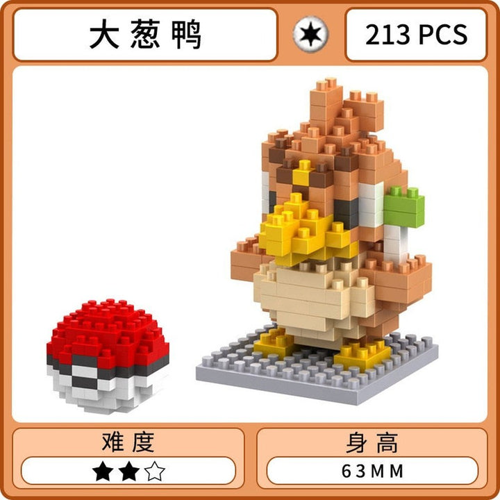 Pokemon Micro Building Blocks Squirtle Bulbasaur Charizard Blastoise Venusaur Charmander Gengar Abra Lapras Assembly Blocks Toys Jurassic Bricks