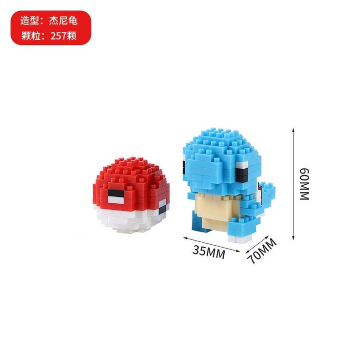 Pokemon Micro Building Blocks Squirtle Bulbasaur Charizard Blastoise Venusaur Charmander Gengar Abra Lapras Assembly Blocks Toys Jurassic Bricks