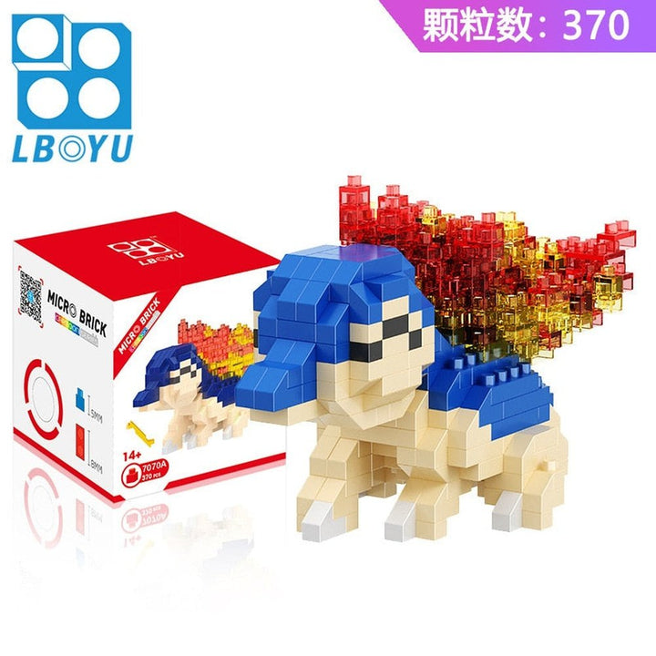 Pokemon Micro Building Blocks Squirtle Bulbasaur Charizard Blastoise Venusaur Charmander Gengar Abra Lapras Assembly Blocks Toys Jurassic Bricks