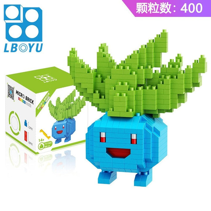 Pokemon Micro Building Blocks Squirtle Bulbasaur Charizard Blastoise Venusaur Charmander Gengar Abra Lapras Assembly Blocks Toys Jurassic Bricks