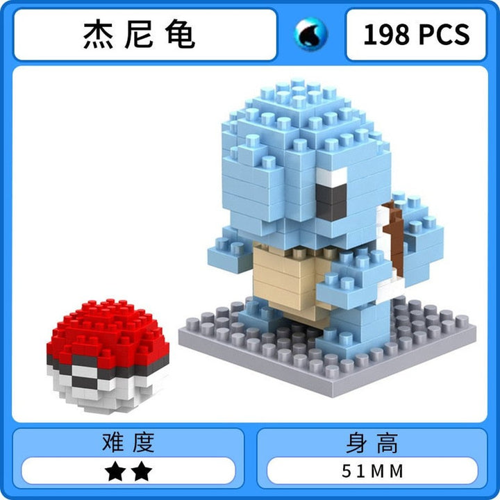 Pokemon Micro Building Blocks Squirtle Bulbasaur Charizard Blastoise Venusaur Charmander Gengar Abra Lapras Assembly Blocks Toys Jurassic Bricks