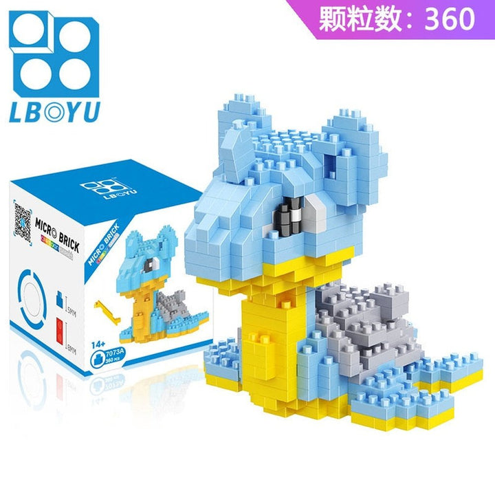 Pokemon Micro Building Blocks Squirtle Bulbasaur Charizard Blastoise Venusaur Charmander Gengar Abra Lapras Assembly Blocks Toys Jurassic Bricks