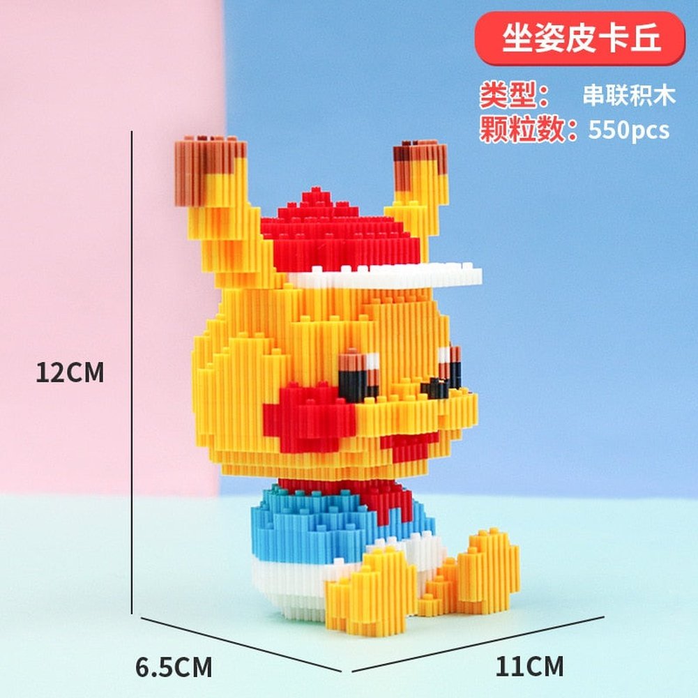 Pokemon Micro Building Blocks Squirtle Bulbasaur Charizard Blastoise Venusaur Charmander Gengar Abra Lapras Assembly Blocks Toys Jurassic Bricks