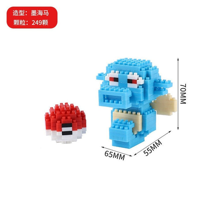 Pokemon Micro Building Blocks Squirtle Bulbasaur Charizard Blastoise Venusaur Charmander Gengar Abra Lapras Assembly Blocks Toys Jurassic Bricks